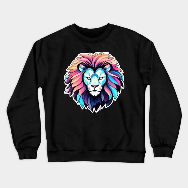 Lion Illustration Crewneck Sweatshirt by FluffigerSchuh